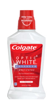 Colgate Optic White Alcohol-Free Whitening Mouthwash one of the best whitening mouthwash