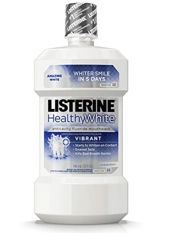 Listerine Healthy White Vibrant Multi-Action Fluoride Mouth Rinse